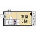 京都市北区 衣笠北天神森町（北野白梅町駅） 3階 １Kの間取り図