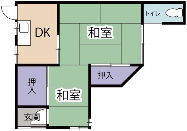 Kobe City, Hyogo Ward, Kumano-cho 5-chome (Nagata Station), Single-story house, 2DK &mdash; photo 1