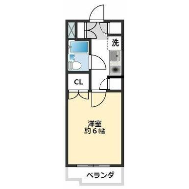 1Kの間取りは一人暮らしにオススメです。