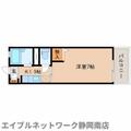 静岡市駿河区 大谷（静岡駅） 2階 １Kの間取り図