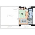 ＵＲ浜甲子園さくら街　６号棟 6階 １DKの間取り図