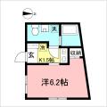 ＰＬＵＳ　Ａ 4階 １Kの間取り図