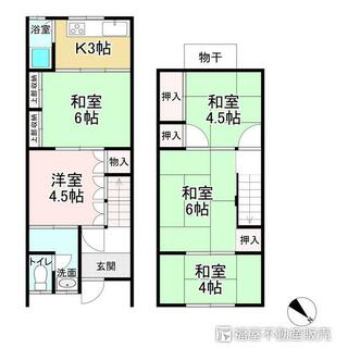 Ukyo-ku, Kyoto City, Tarumiyama-cho (Uzumasa Station) 2 floors, 5 rooms, 6.8 million yen.