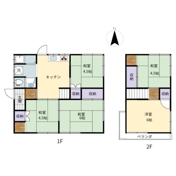 Kurashiki City, Kurashiki Heights (near Kurashiki Station), 2-story building, 5DK &mdash; photo 1