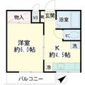 リビオ新田 ００３０３ １Kの間取り図