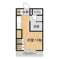 カスタードハイツ １０２ １Kの間取り図