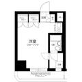 目黒区 中目黒１丁目（中目黒駅） 4階 ワンルームの間取り図