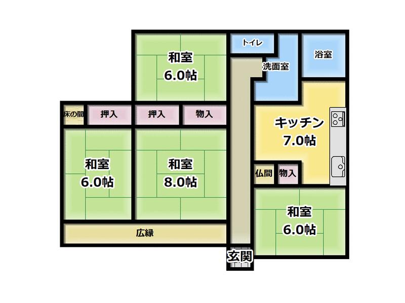 Shimizu, Moka-shi, Moka (Shichii station) Single-story building, 4DK

2,280,000 yen