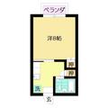 トヒロアパート 202 １Kの間取り図