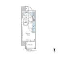 パークアクシス新御徒町Ｅａｓｔ ５０１ １Kの間取り図