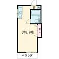 ホワイトＫＹ １０３ ワンルームの間取り図