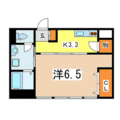 すみれハウス 202 １Kの間取り図