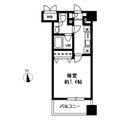 レジディア四谷三丁目 ０８０６ １Kの間取り図