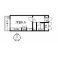 ハイソサエティ宝町 8階 ワンルームの間取り図