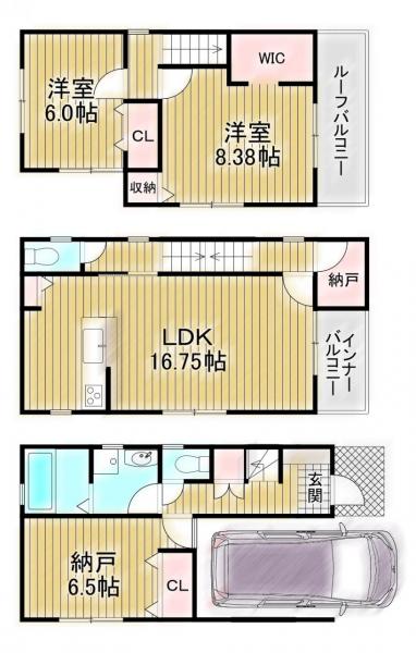 アットホーム 大阪市東淀川区 大桐４丁目 だいどう豊里駅 3階建 ２ｓｌｄｋ 大阪市東淀川区の新築一戸建て 提供元 株 アースリード 一軒家 家の購入