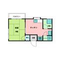 大名アパートＡ 2階 １DKの間取り図
