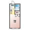 第２ヒカリハイツ ２０１ １Kの間取り図
