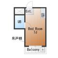 世田谷区 三宿１丁目（池尻大橋駅） 9階 １Kの間取り図