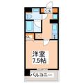 熊本市中央区 辛島町 11階 １Kの間取り図