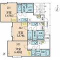 カインドネス相模大野Ｗｅｓｔ ２０２ １Kの間取り図