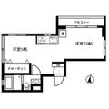 渋谷区 代々木５丁目（代々木公園駅） 2階 ワンルームの間取り図