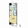 フレシア中目黒 ２０６ １Kの間取り図