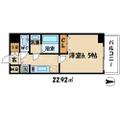 大阪市中央区 徳井町２丁目（谷町四丁目駅） 11階 １Kの間取り図