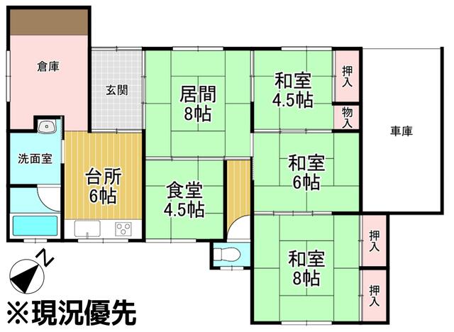 久遠郡せたな町 大成区宮野 平屋建 3LDK 2
