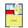 ヒルサイドハイツ千駄木 ２０２ １Kの間取り図