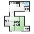 馬場下ハウス ２０２ １Kの間取り図