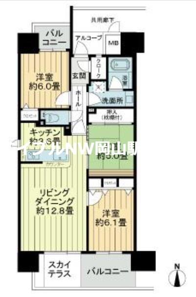 アットホーム ロイヤルガーデン岡山駅前壱番館 5階 ３ｌｄｋ 提供元 ｂｒｕｎｏ不動産 株 エイブルネットワーク岡山駅西口店 岡山 市北区の賃貸マンション