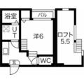 レンガース　Ｉ 2階 １Kの間取り図