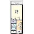 小松市 白山町（小松駅） 2階 ワンルームの間取り図