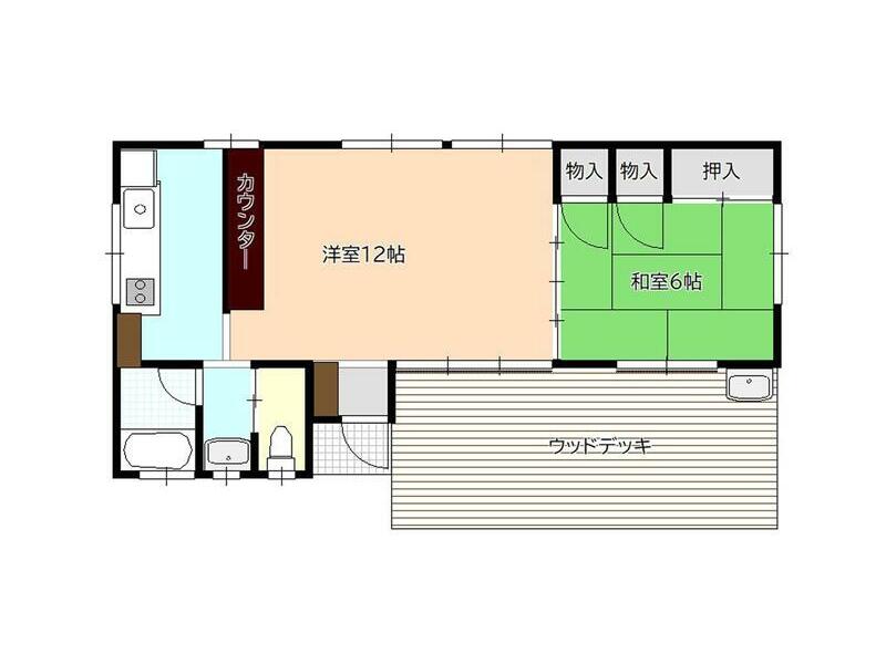 Etajima City, Okimi Town, Okadaio, 1-story, 1LDK