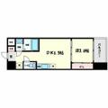大阪市中央区 北久宝寺町１丁目（堺筋本町駅） 12階 １DKの間取り図