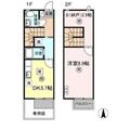 岡山市北区 今７丁目（備前西市駅） １DKの間取り図