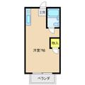 サンフラワーハイツ 203 ワンルームの間取り図
