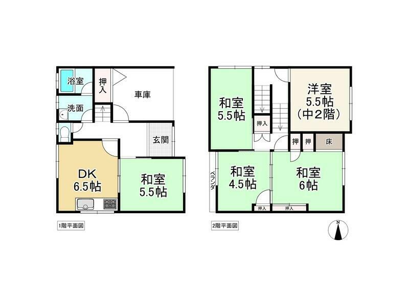 Kashihara City, Shijō Town (Yagi Nishi-guchi Station), 2 floors, 5DK