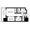名古屋市中区 橘１丁目（大須観音駅） 7階 １Kの間取り図