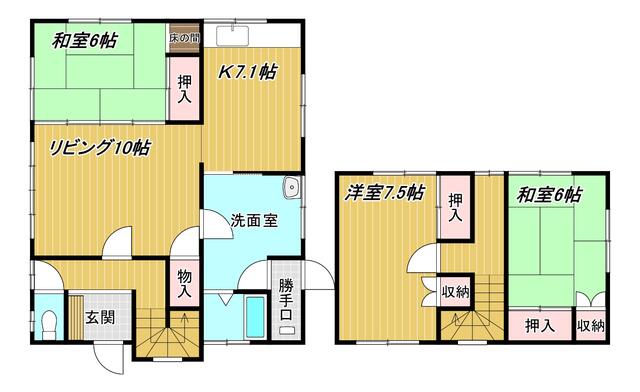 亀田郡七飯町 字上藤城 2階建 3LDK 2