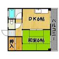 ホワイトハウス ３Ｂ １DKの間取り図