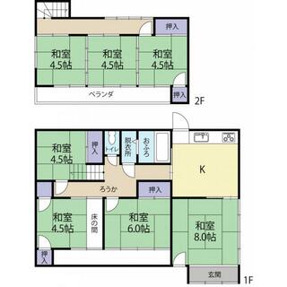 郡山市 久留米４丁目 （郡山駅 ） 2階建 7DK