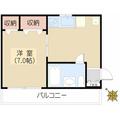 高橋ビル ３０２ １DKの間取り図