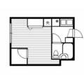 コスモカラホリＬＯＦＴ 301 １Kの間取り図