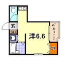 神戸市東灘区 魚崎北町５丁目（青木駅） 3階 ワンルームの間取り図