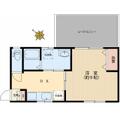 出村ハウス ３０１ １Kの間取り図