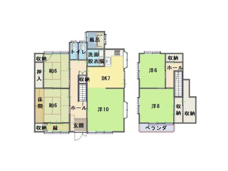 Kochi City Nagahama (Sanbashi-dori 5-chome Station) 2-story 5DK