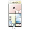 福岡市南区 大楠２丁目（西鉄平尾駅） 4階 １Kの間取り図
