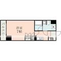 Ｆｌａｔ熊本 4階 １Kの間取り図