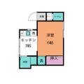 長崎市 東山町（石橋駅） 1階 １DKの間取り図